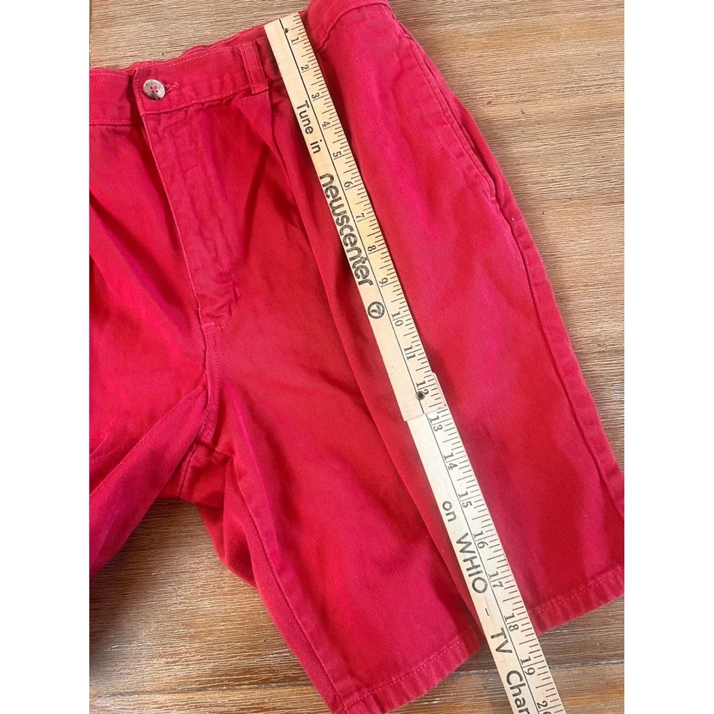 Duck Head Mens Red Pleated Chino Shorts 100% Cotton Size 36 HM1058